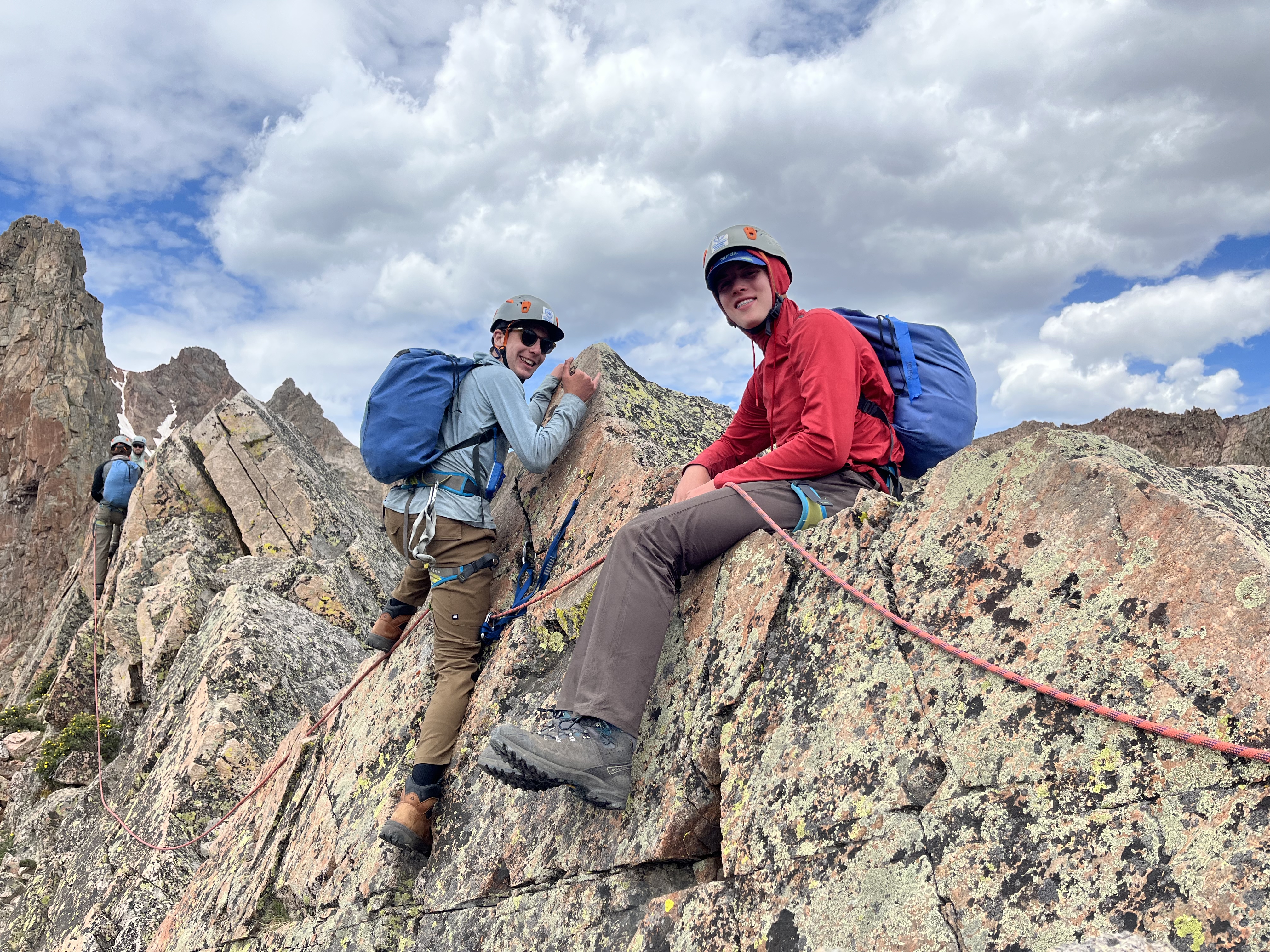 Students Mountaineering in the Colorado Rockies